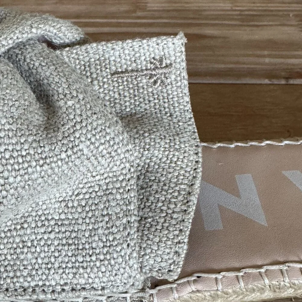Manebí La Havana Knot Neutral Hemp Euro Summer Espadrille Flat Slides Size 7